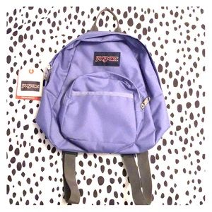 “Half pint” bleached denim JanSport backpack